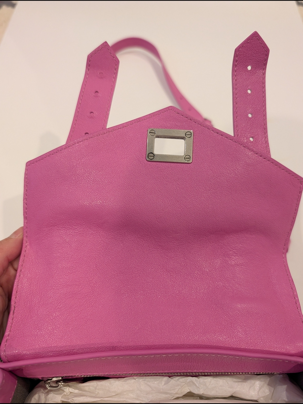 Proenza Schouler PS1 Mini Pink Leather Crossbody, Authentic - Picture 6 of 16
